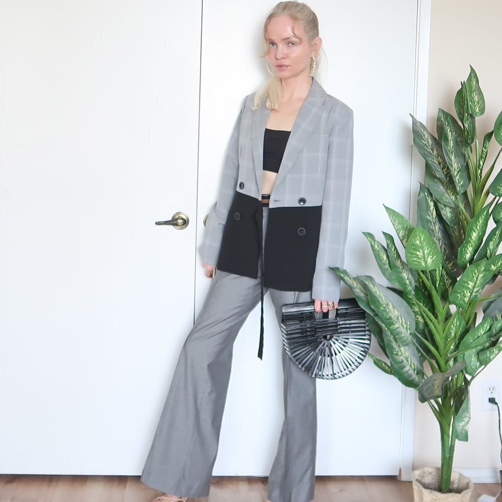 Walter Baker Patchwork Double-Breasted Blazer - image 6